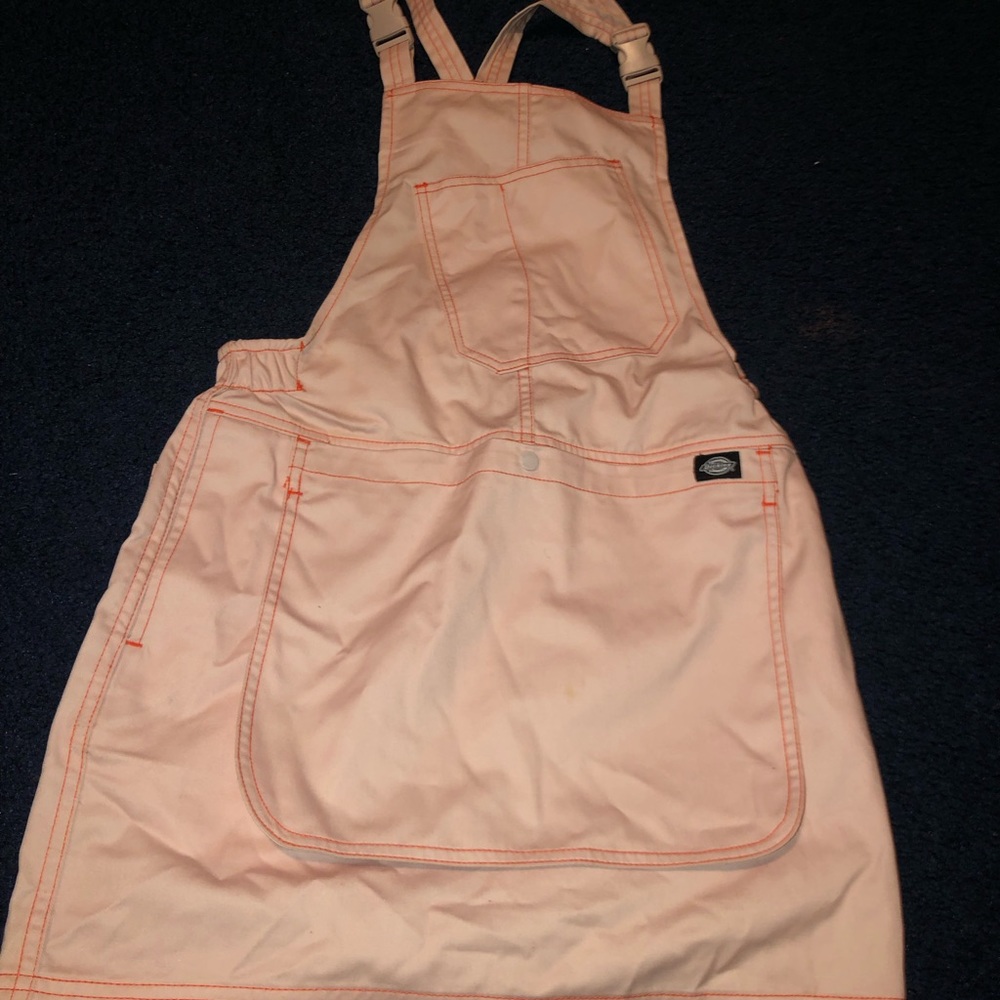 pink dickies dress urban outfitters xs